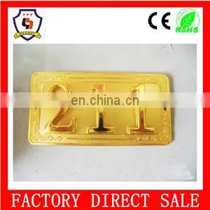 Golden Plate Bulk Cheap Wholesale Serial Number Plate 211 for Hotel/blank Number Plate/HH-serial Number-53