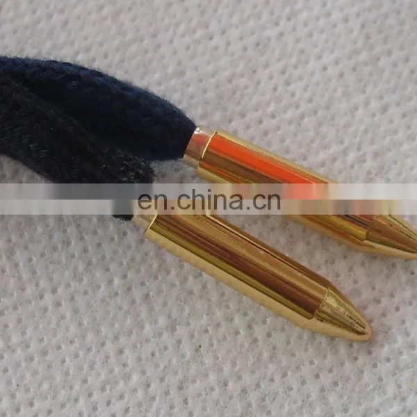 Top Selling Gold Metal Accessory Bullet Drip Tip Fashion Shoelace Aglets With Custom Logo photo-5