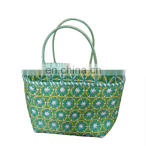 Hot Sales Hand Woven Plastic Shopping Bag