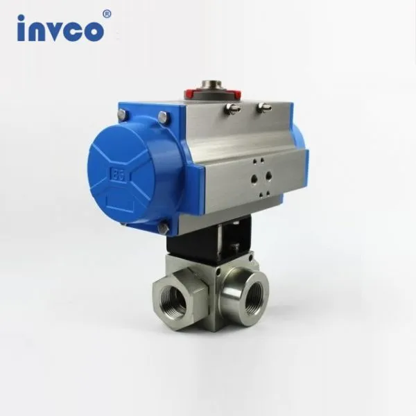 INVCO Stainless Steel 3 Way High Pressure Ball Valve 304 316 Ball Valve