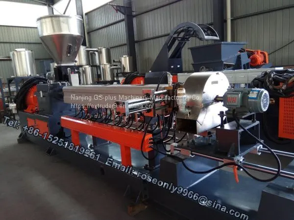 PP PE Caco3 Compounding Extruder Pelletizing Line photo-3