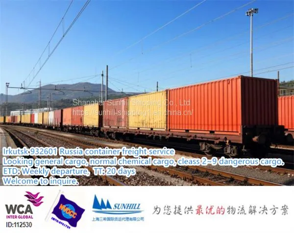 Shanghai to Irkutsk 932601 Container Freight Rate Dangerous Cargo Shipping Logistics