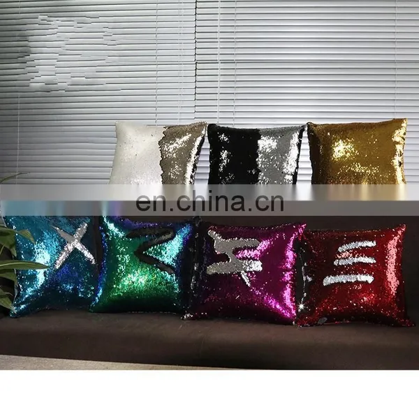 Fashion Colorful Sofa Decorative Sequin Throw Pillow Cover photo-6