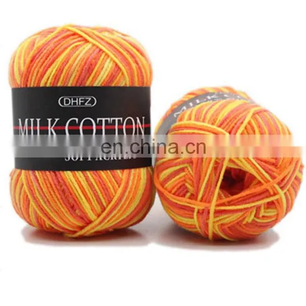 Big Sale High Quality Dyed Milk Cotton Yarn for Knitting Sweater photo-5