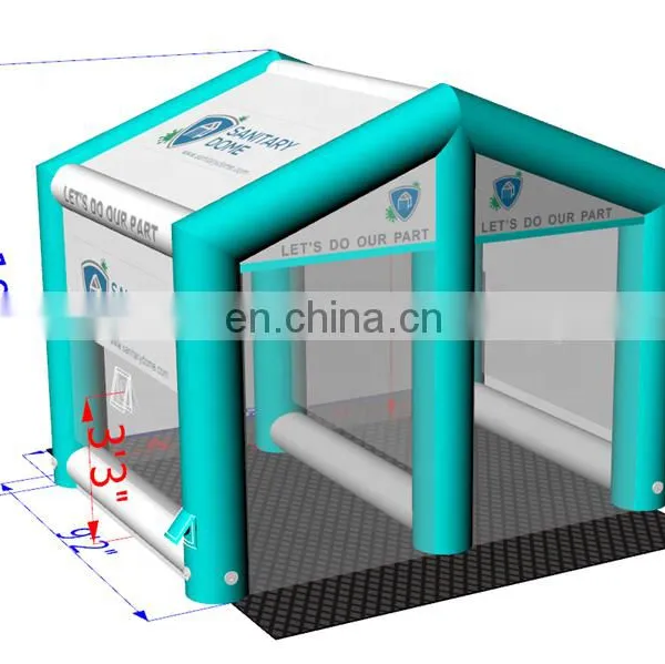 Portable Double Lanes Decontamination Sterilizer Inflatable Disinfection Ultrasonic Humidifier Tunnel for Wholesale photo-3