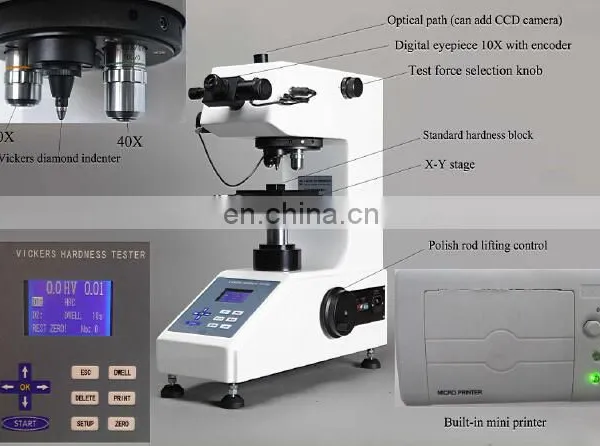 High Quality Metal Automatic Turret Digital Micro Vicker Hardness Tester Price photo-7
