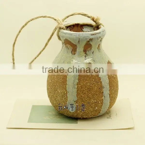Diamond Shape Hanging Ceramic Cheap Small Handmade Concrete Flower Pot From Manufacturer photo-2