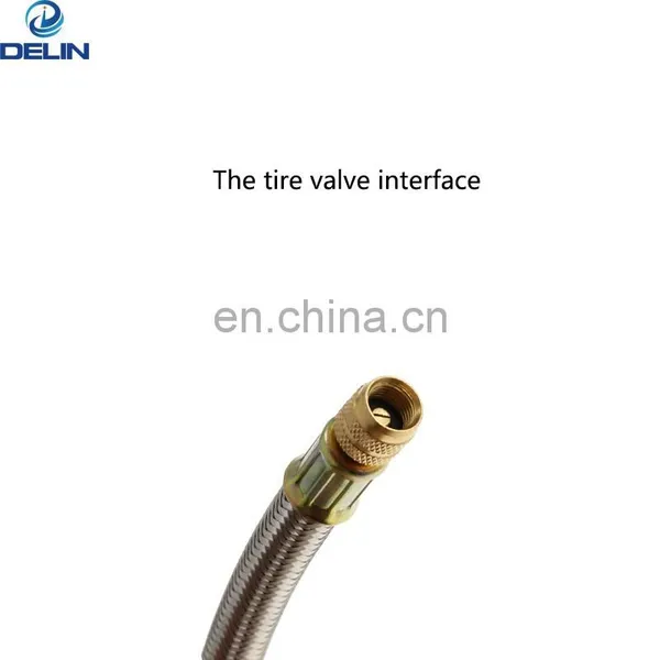 180mm Stainless Steel Braided Flexible Hose Car Wheels Tyre Valve Stems Extensions Tube Adapter photo-5