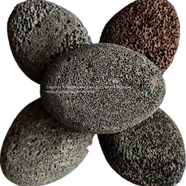 Wholesale Volcanic Stone Double-sided Grinding Foot Stone Grinding Foot Tool Rope Wrapped Oval Grinding Foot Stone photo-4