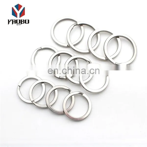 Custom Shape Stainless Steel Plain Flat Key Split Ring Brass Chain For Bag photo-4