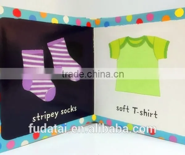 FDT Customized Interesting and Cheap Baby Touch and Feel Board Book Printing With Cloth photo-4