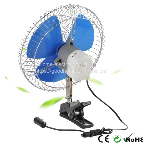 Oscillating Clip Car Fan 12 Volt Mini Car Cooling Truck Fans Auto Fan for Radiator（Wechat:13510231336） photo-3