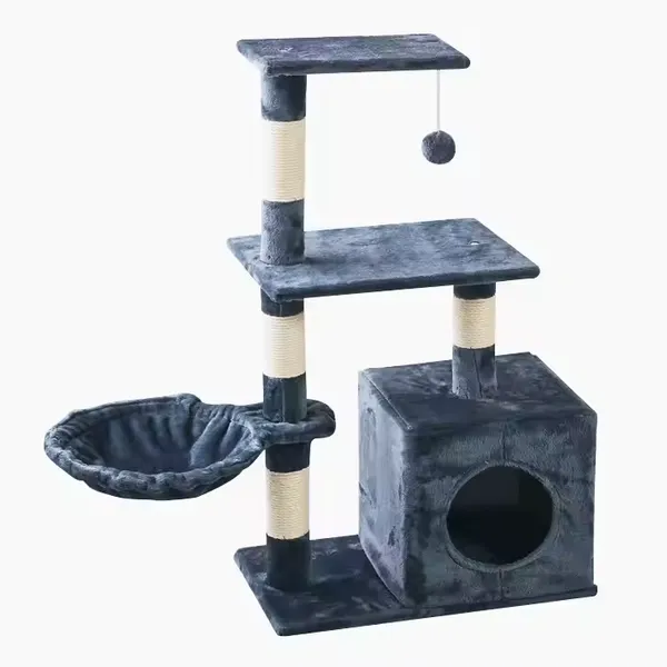 Meow Love Wooden Scratcher Tower Cat Tree House Climbing Cat Tree Tower Shelves For Indoor Cats photo-3