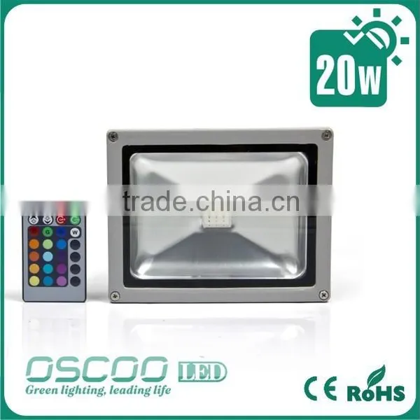 Oscoo Hot-Sale IP65 Die Casting Aluminium CE&Rohs 20 Watt RGB LED Flood Light Colorful Light Festival Light Bar Light photo-3
