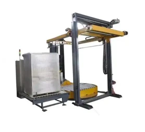 Heavy Duty PLC Control Automatic Stretch Film Pallet Wrapping Packing Machine photo-3