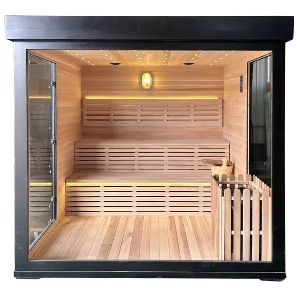 Infared Sauna, Traditional Sauna, Outdoor Sauna, Indoor Sauna With Havia Stove, Multifunction and Shower