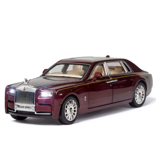 CHEZHI 1:24 Phantom Alloy Car Model Six-open With Sound and Light Pullback Car Metal Model Toy photo-4