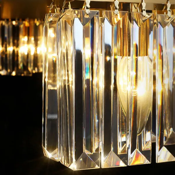 Faceted Crystal Prism Cluster Ring Chandelier - Gold, Round & Linear photo-2