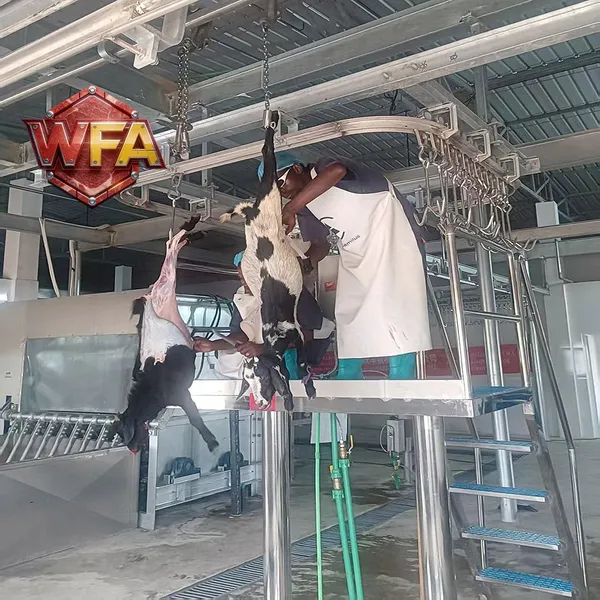 WFA Goat Abattoir Equipment Sheep Slaughterhouse Skinning Machine Slaughter Line Mutton Processing Machinery Butcher Equipment photo-3