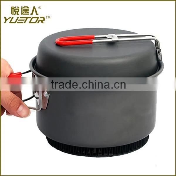 Compact Foldable Outdoor Camping Hiking Cookware Backpacking Cooking Picnic Pot Pan Bowl Set With Mesh Bag photo-6