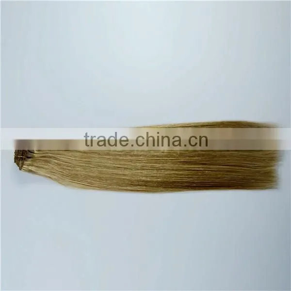 Supply Mongolian Hair Russian Hair Double Weft Clip in Human Hair Extensions 300g photo-5
