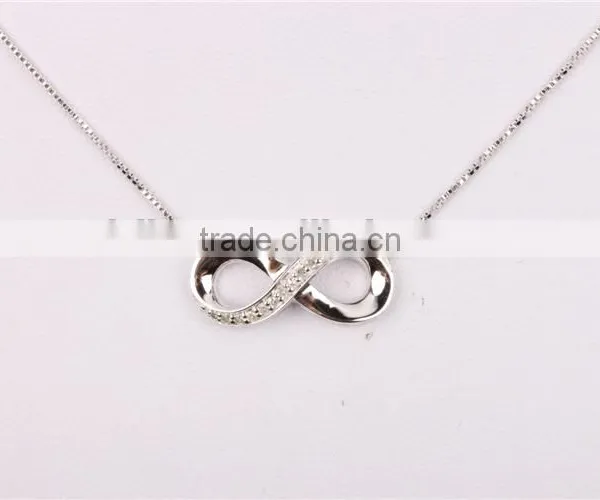 Elegant 925 Silver 8 Shape Pendant Chain 2016 Factory Wholesale photo-2