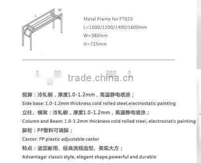 Latest Design Folding Frame Table With Black Color Frame photo-2