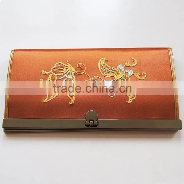 2015 Fashion Handmade Embroidery Lady Wallet 100%Silk photo-2
