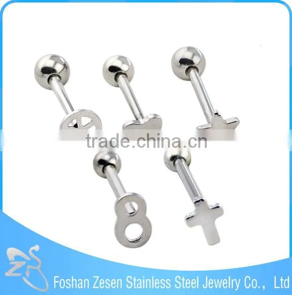 Factory Customized Poker Shape Penis Tongue Piercing Jewelry photo-2