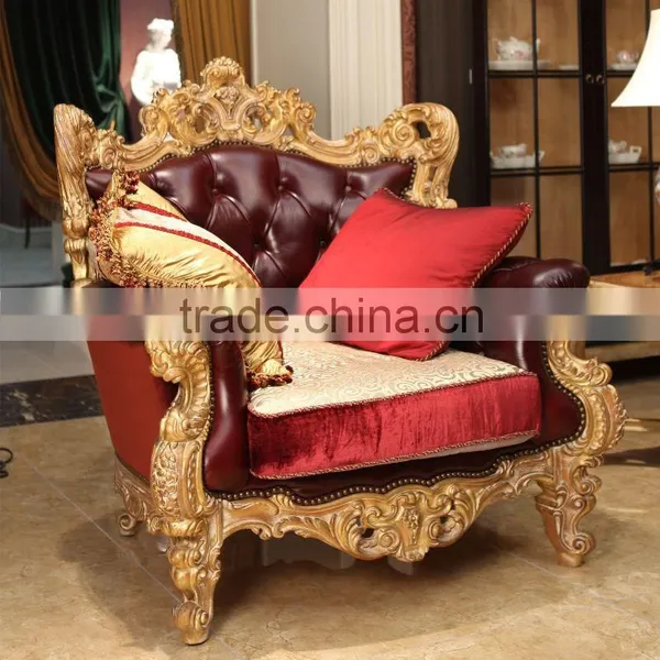 Luxury Royal Palace Design Living Room Furniture Set Beech Wood Living Room Sofa Set Quality Choice photo-3