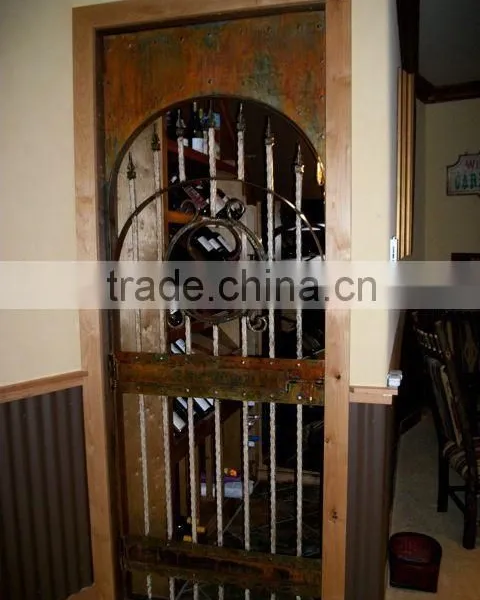 Wrought Iron Decorative Wine Cellar Door,customized Size photo-2