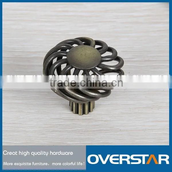 Small Antique Decorative Furniture Hardware Iron Drawer Knob
