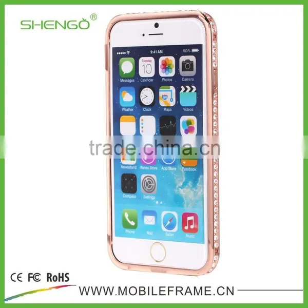 Diamond Mobile Phone Case For IPhone,Bulk Diamond Metal Bumper Phone Case photo-5
