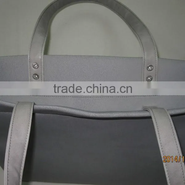 2015 Fashion PU Handle Neoprene Lady Bag photo-5