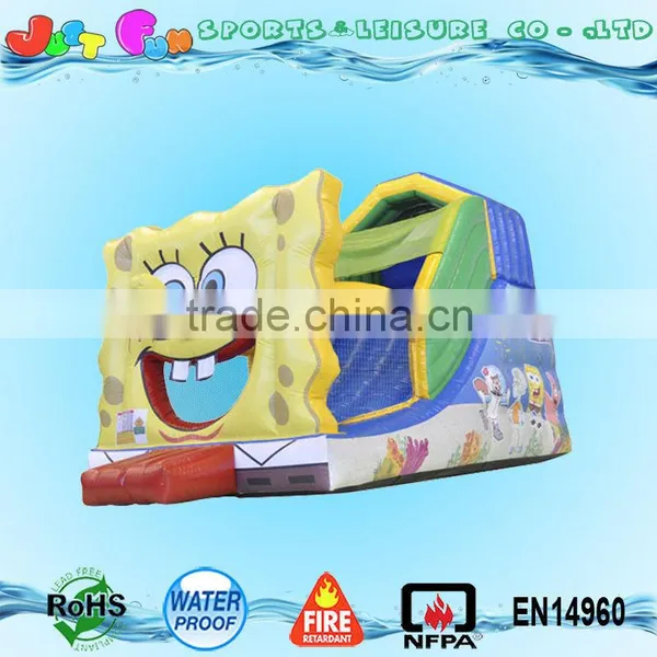 Small Indoor Inflatable Slide Sponge Bob for Children photo-3