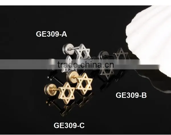 Star Shape Stud Wholesale Factory Stainless Steel Earring Man photo-5
