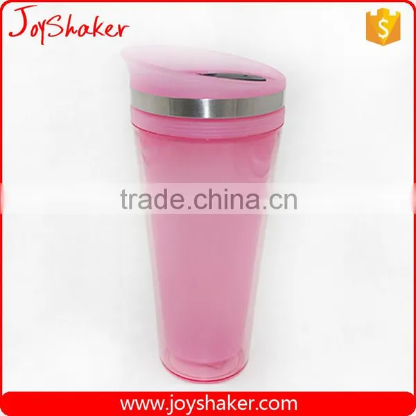 BPA Free Double Wall Custom Plastic Bottle, Soft Plastic Drinking Bottle 13oz photo-6