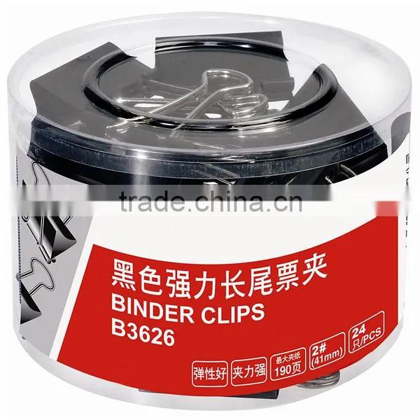 Metal Black Binder Clips Office Memo Clips Clamp photo-4