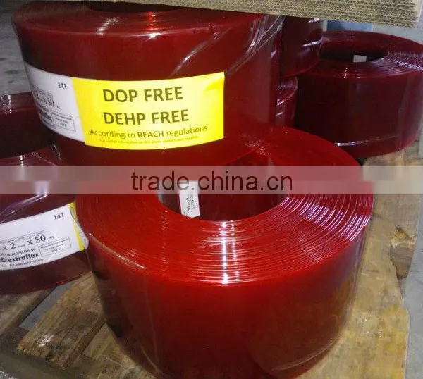 Welding PVC Red Tint Curtain