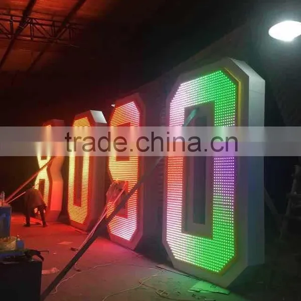 Colorful DC5V Front Light Led Illuminated Letters With 12mm Rgb Led Pixel Light photo-6