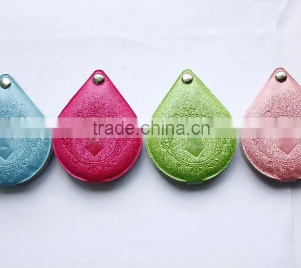 2015 Newly Small Tie Embossed Leather Pocket Mirror With Logo for Wholesale,ME301-D photo-2