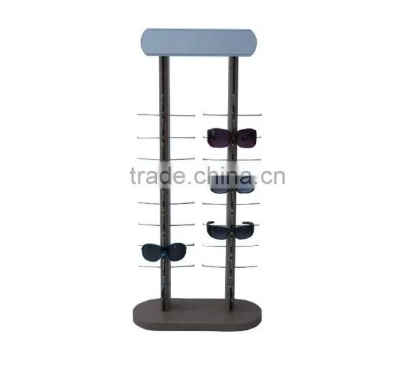 Top Sale Wood Counter Sunglasses Display Rack Lockable photo-3