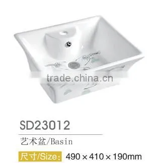 Basin With Faucet Mounted Hole for Sale New Model Small Size Wash Basin photo-2