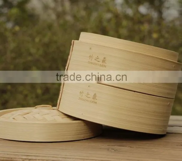 Top Grade Handmade Cooking Utensils Hot Stamped Kitchenware Bamboo Steamer photo-3