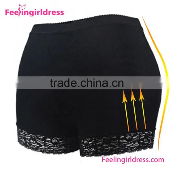 Breathable Removable Pads Hip Up Foam Padded Panties Black photo-4
