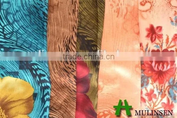 Shaoxing Textile Polyester 50D African Print Satin Fabric/ Wholesale Satin Fabric photo-3