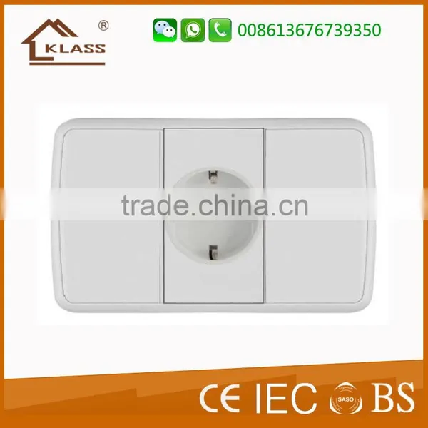 1 Gang Computer Internet Socket and Tel Socket Output Made in China White photo-4