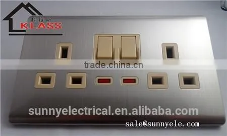 Libya Electric Light Brushed Stainless Wall Switch and Socket photo-2