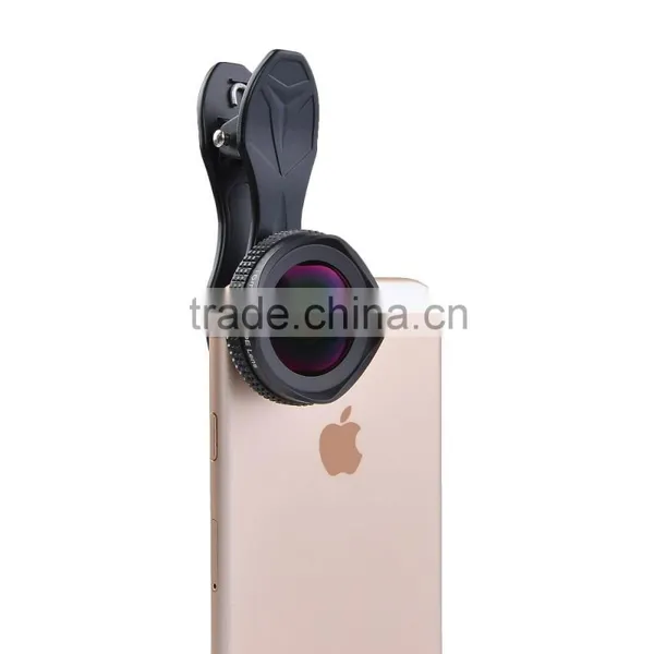 APEXEL 16mm 4K Wide Angle Lens+CPL Filter 2 in 1 Camera Lens for Mobile Phone,Black/Rose Gold Clip Wide Angle Lens for IPhone photo-3