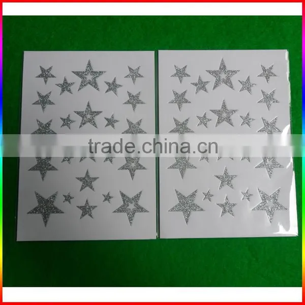 Silver Stars Glitter Powder Stickers photo-3